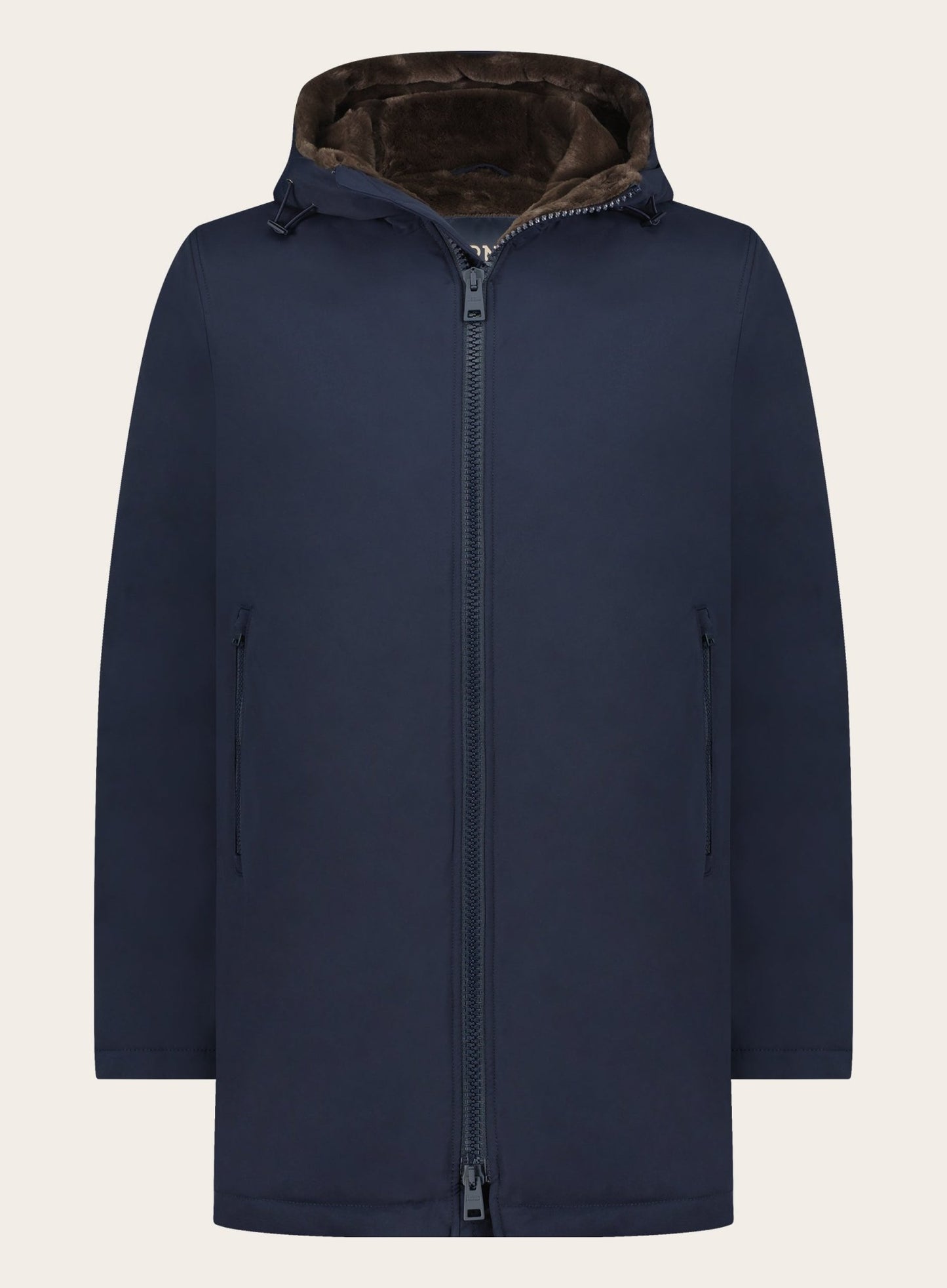 Regular-fit gewatteerde parka jas | BLUE NAVY