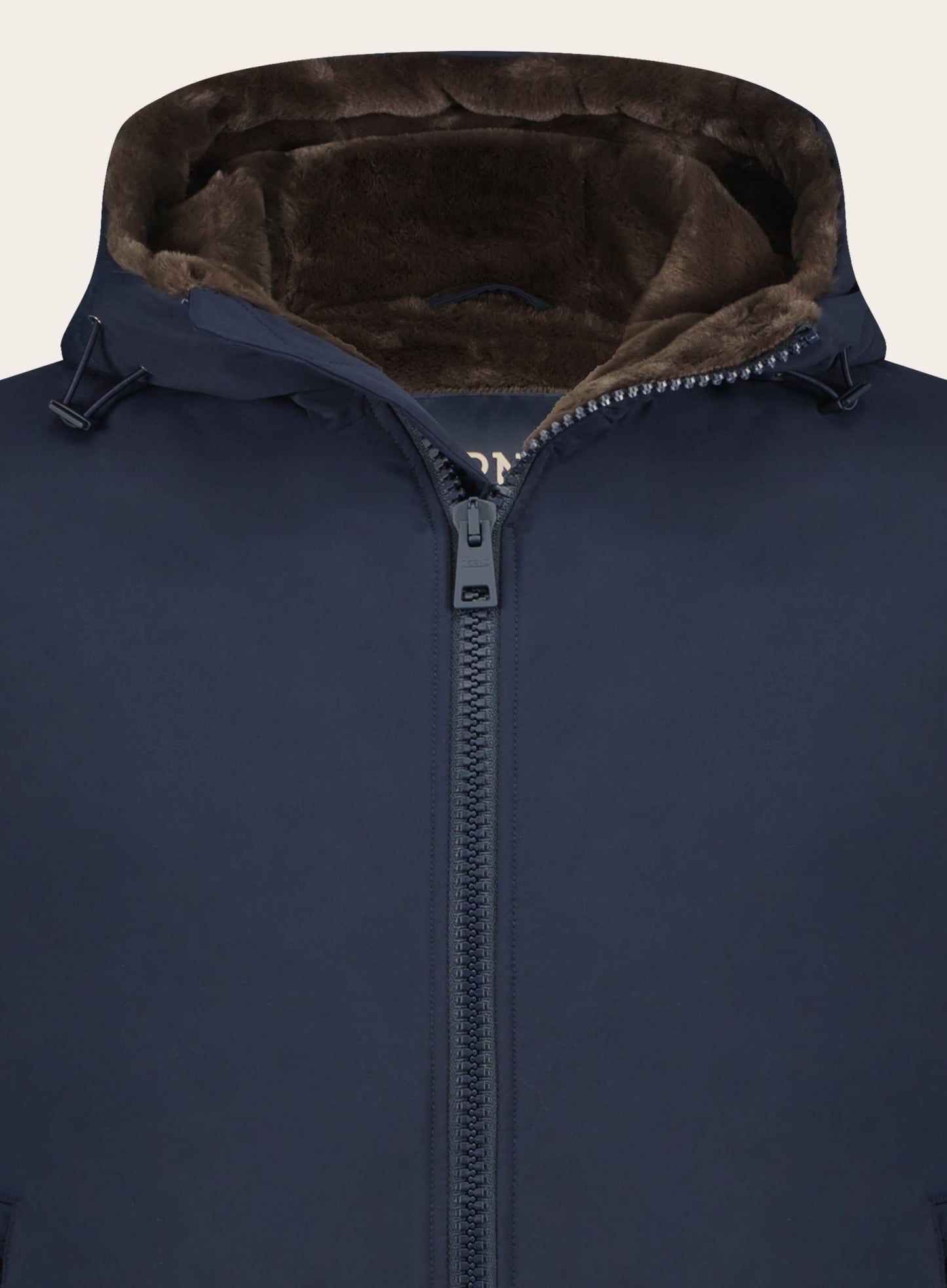 Regular-fit gewatteerde parka jas | BLUE NAVY