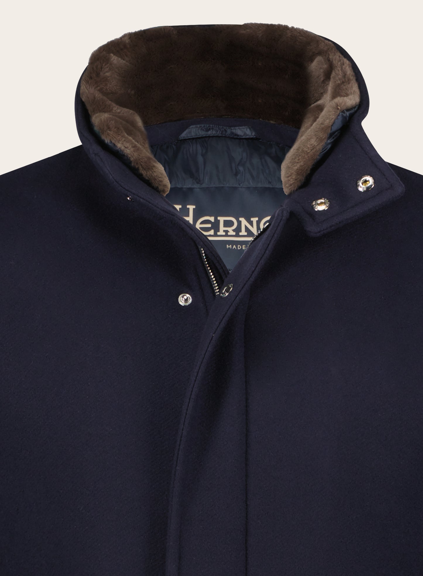 Regular-fit mantel van wol | BLUE NAVY