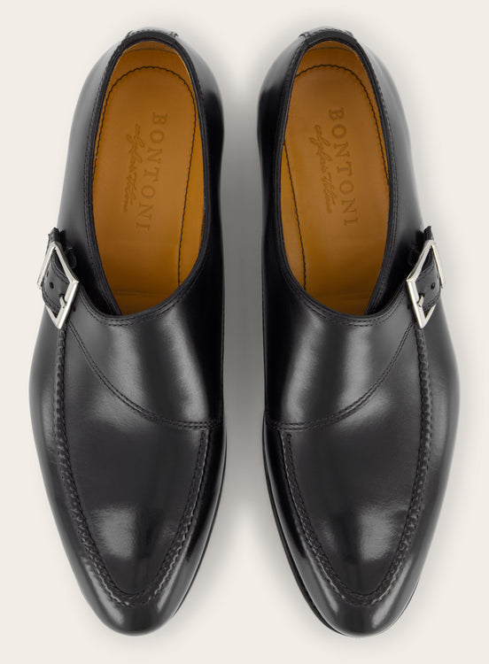 Prestigio single monk gespschoenen | Zwart