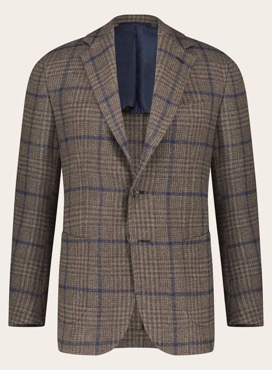 Slim-fit jasje van wol en zijde | Licht Bruin