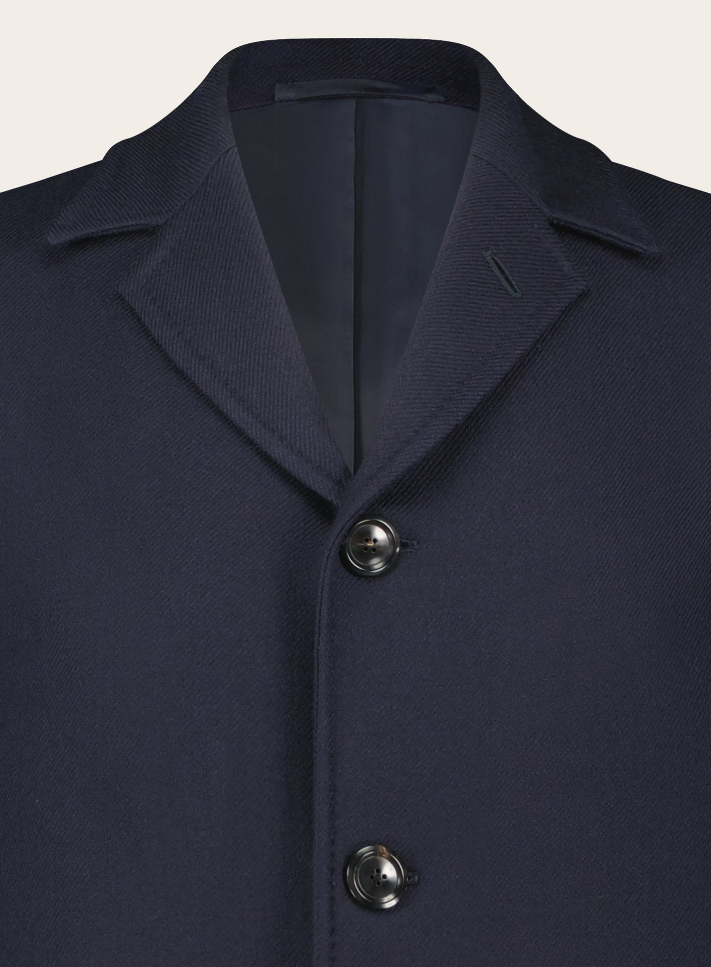 Slim-fit mantel van wol | BLUE NAVY