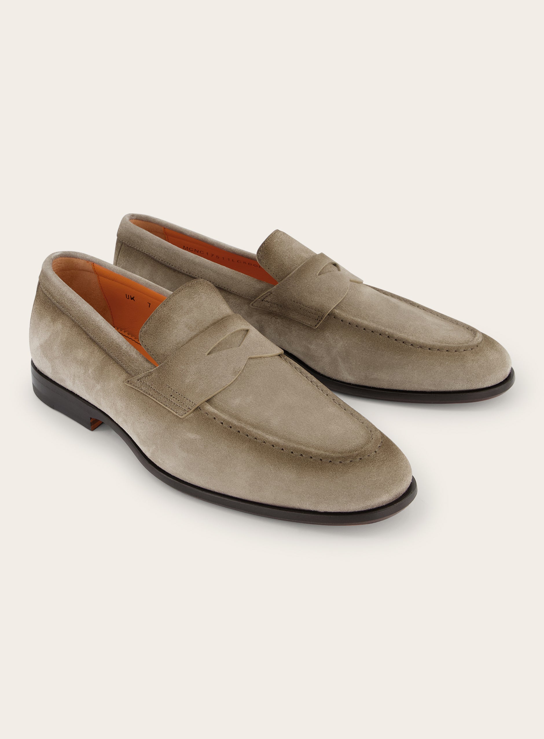 Carlos penny loafers van suède | TAUPE