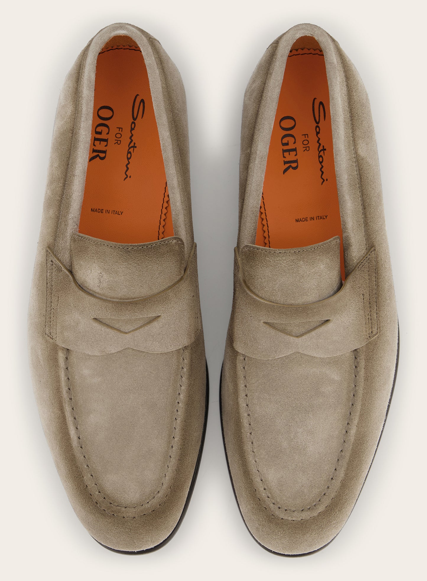 Carlos penny loafers van suède | TAUPE