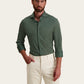 Slim-fit shirt van katoen | Groen