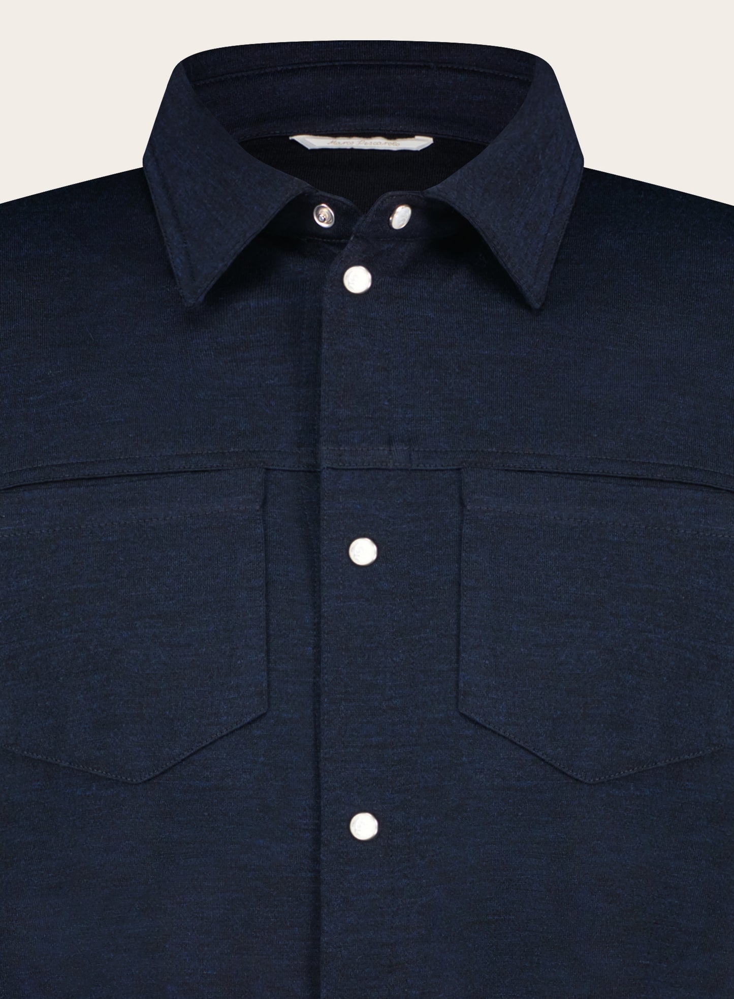 Slim-fit overshirt van wol | BLUE NAVY