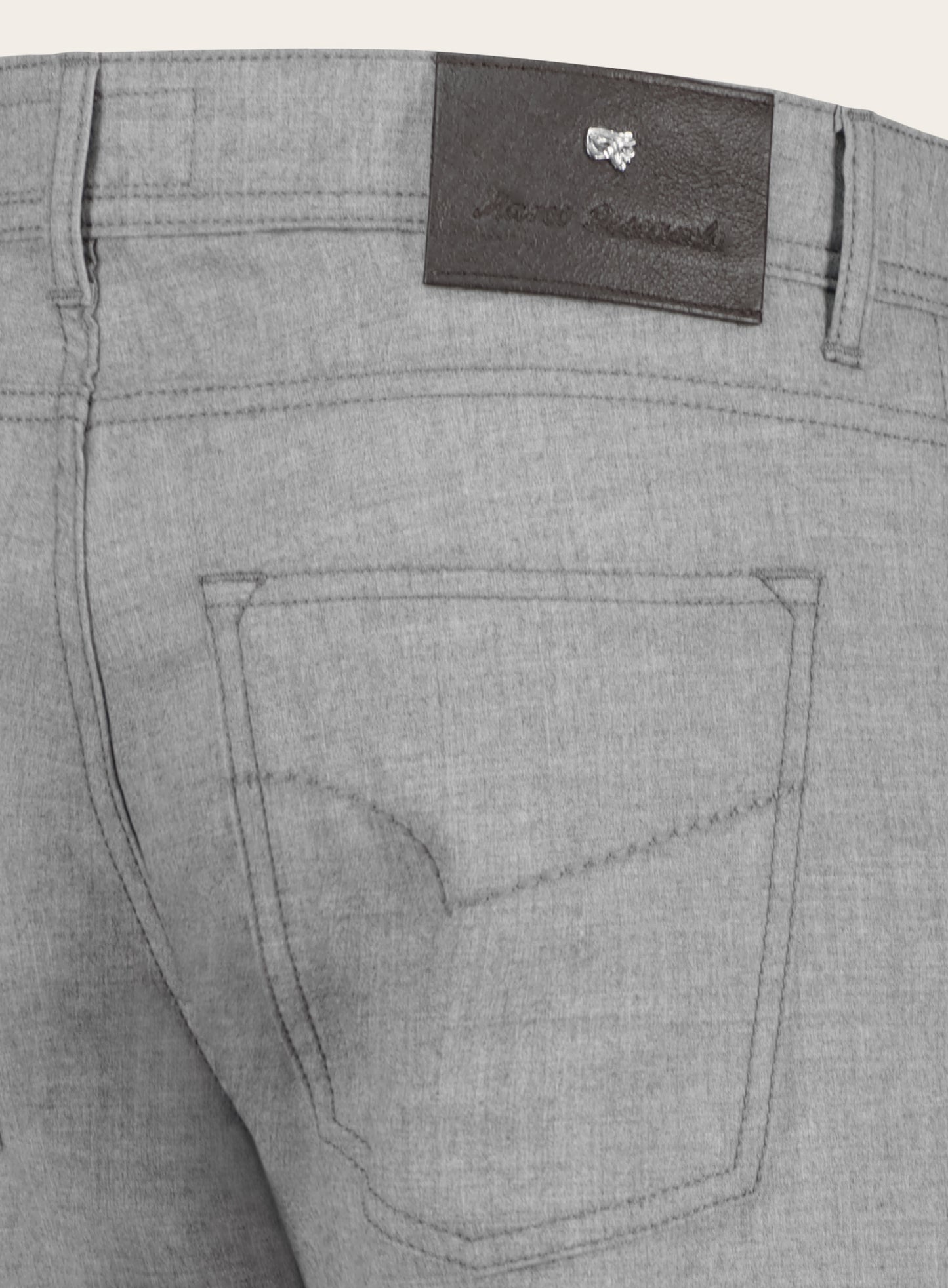 Slim-fit 5-pocket broek van wol | Grijs