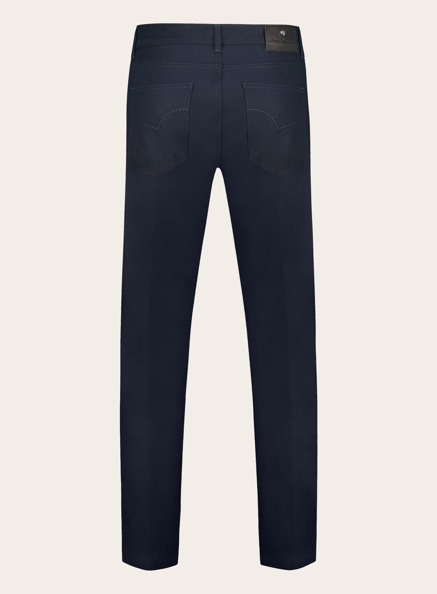 Slim-fit 5-pocket broek van wol | BLUE NAVY