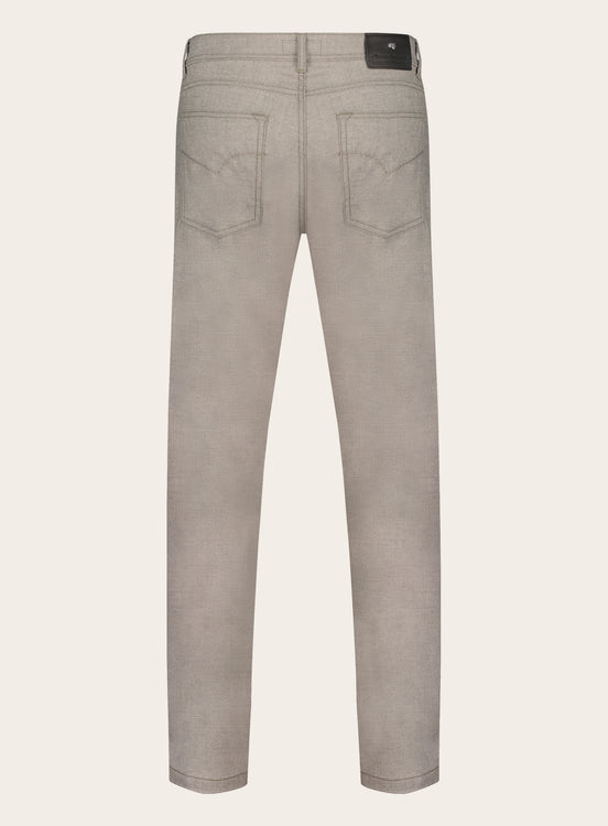 Slim-fit 5-pocket broek van wol | LICHT TAUPE