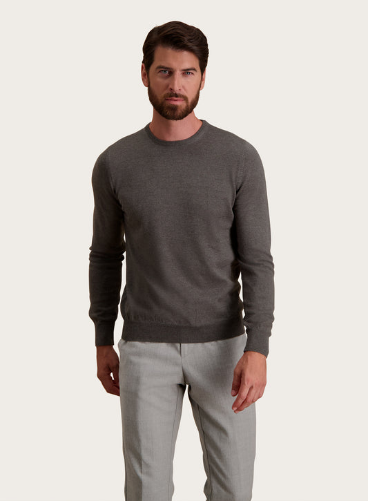 Slim-fit trui van wol | TAUPE BRUIN