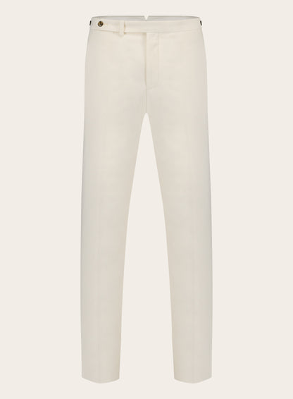 Slim-fit pantalon van katoen | Wit