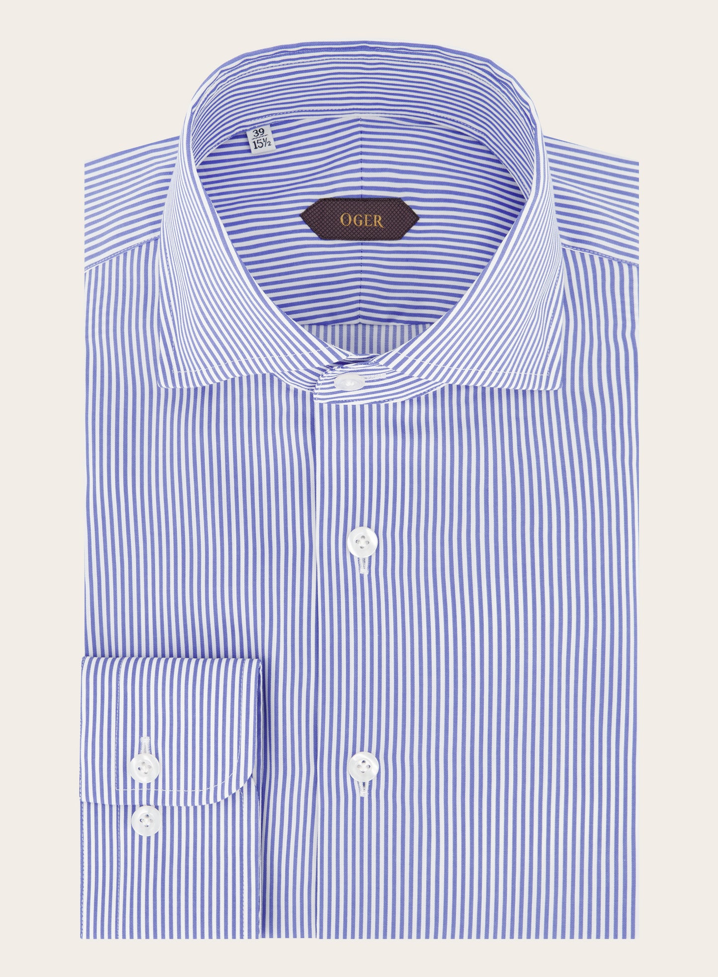 Slim-fit shirt van katoen | Blauw