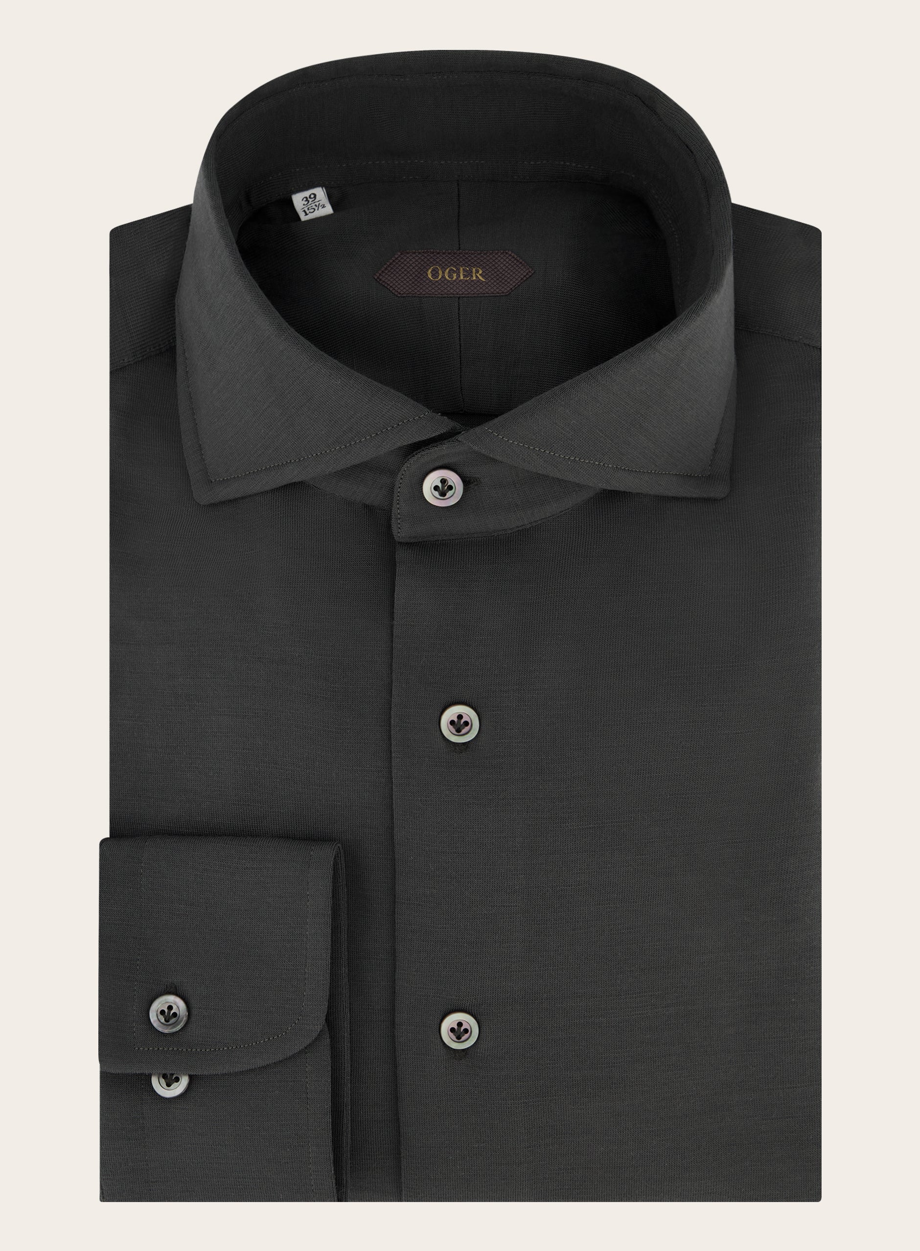 Slim-fit shirt van katoen | Groen