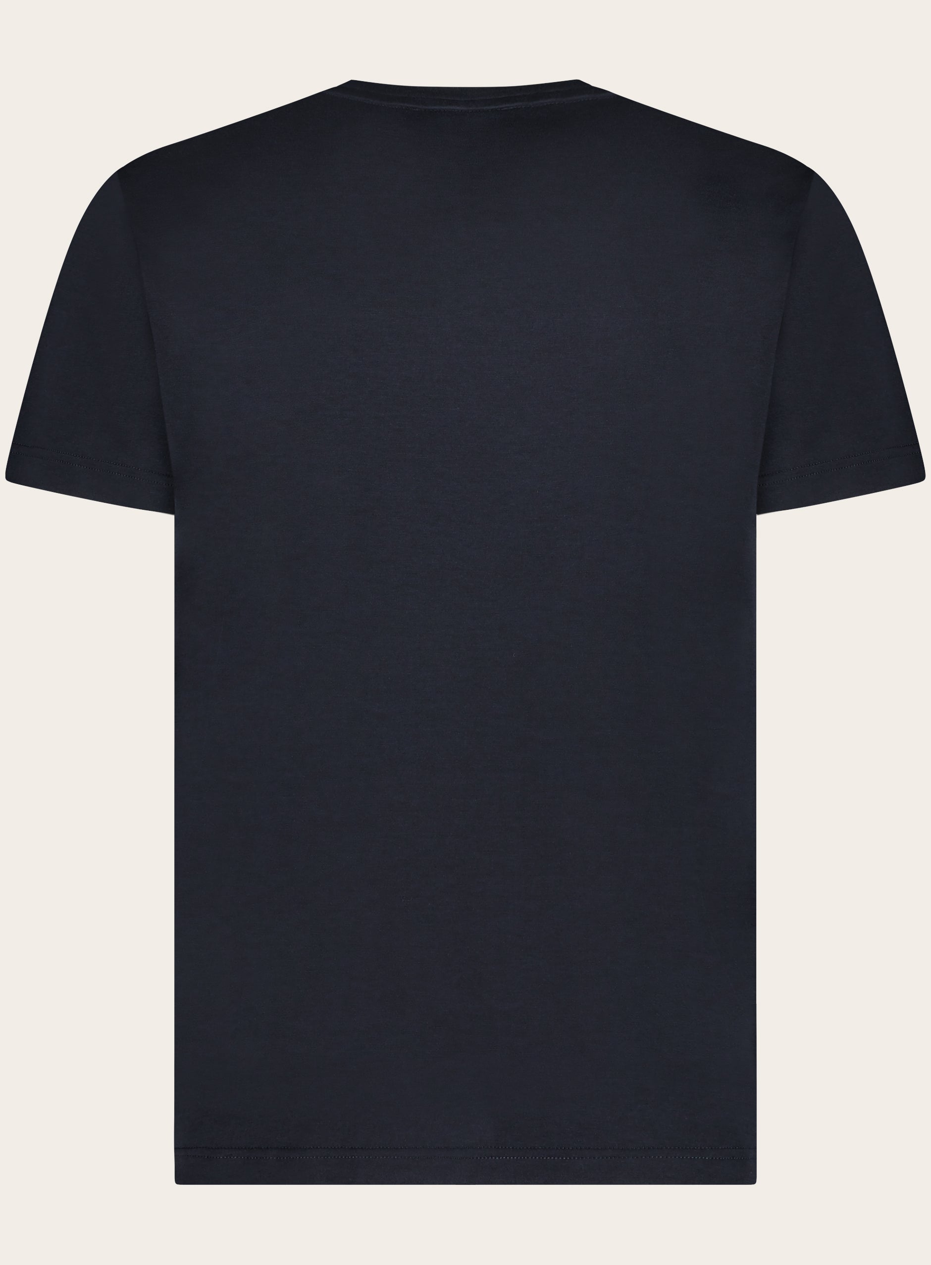 Regular-fit t-shirt van zijde en katoen | BLUE NAVY