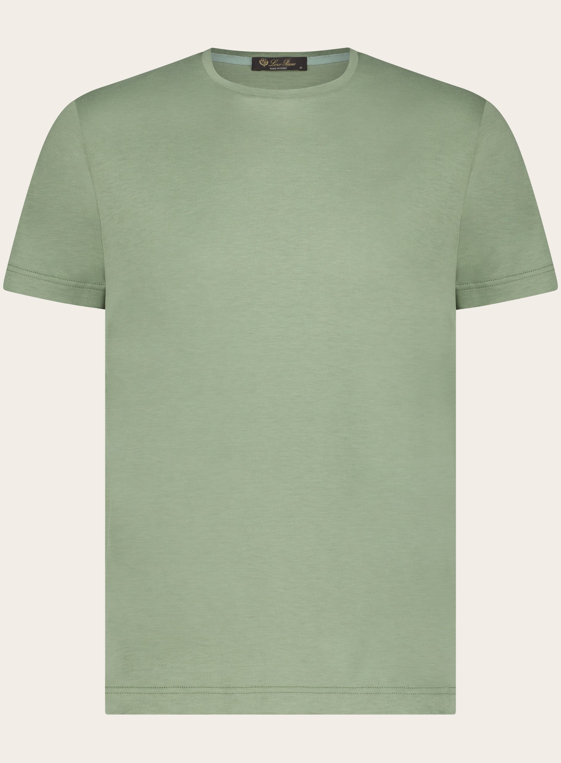Regular-fit t-shirt van zijde en katoen | Groen