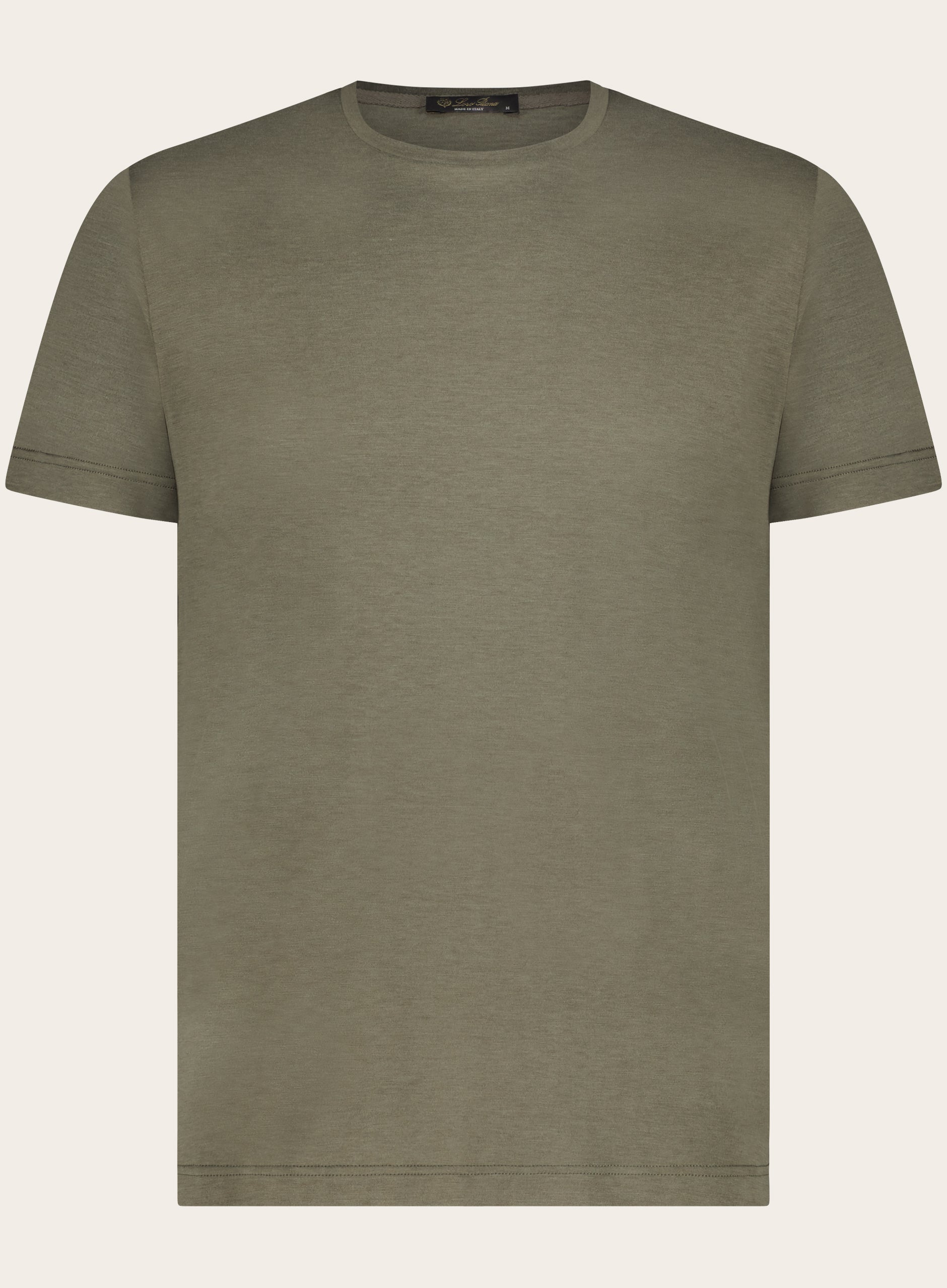 Regular-fit t-shirt van zijde en katoen | D.Groen