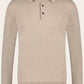 Lange mouwen polo van cashmere | Beige