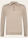 Lange mouwen polo van cashmere | Beige