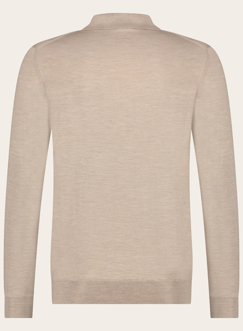 Lange mouwen polo van cashmere | Beige