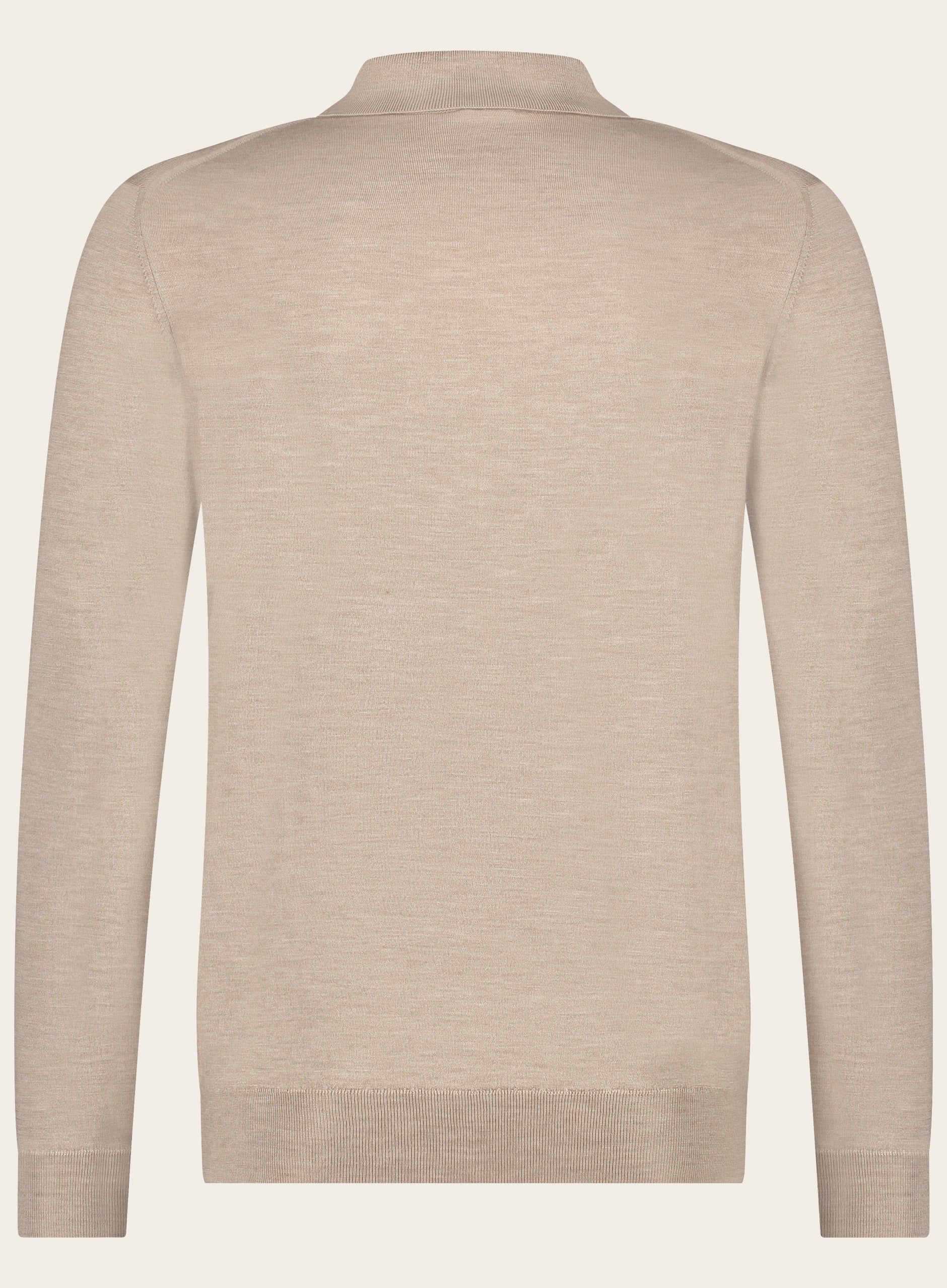 Lange mouwen polo van cashmere | Beige
