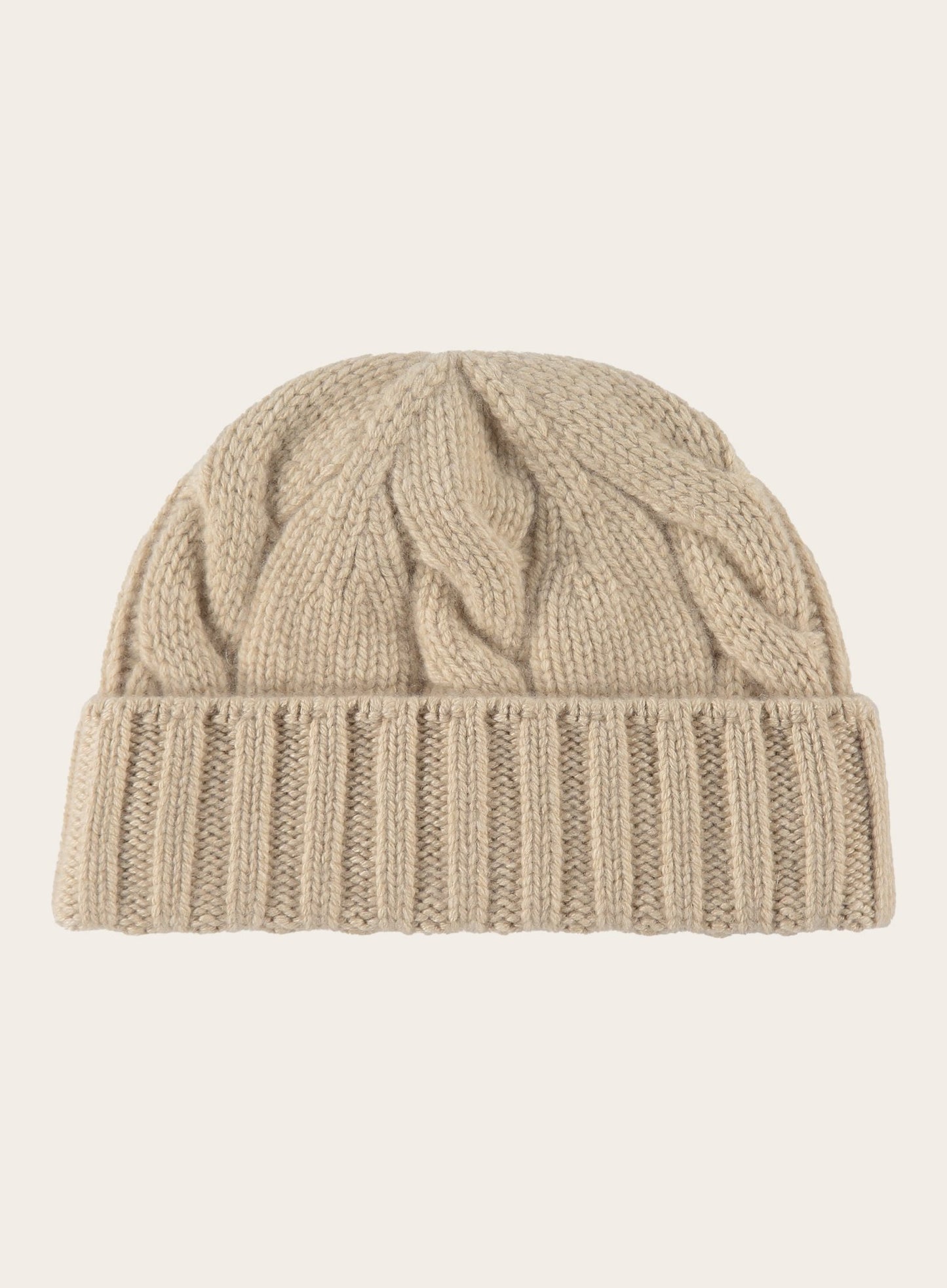 Napier Beanie van babycashmere - Off-White