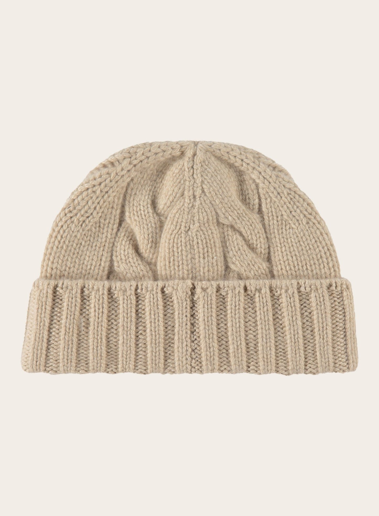 Napier Beanie van babycashmere - Off-White