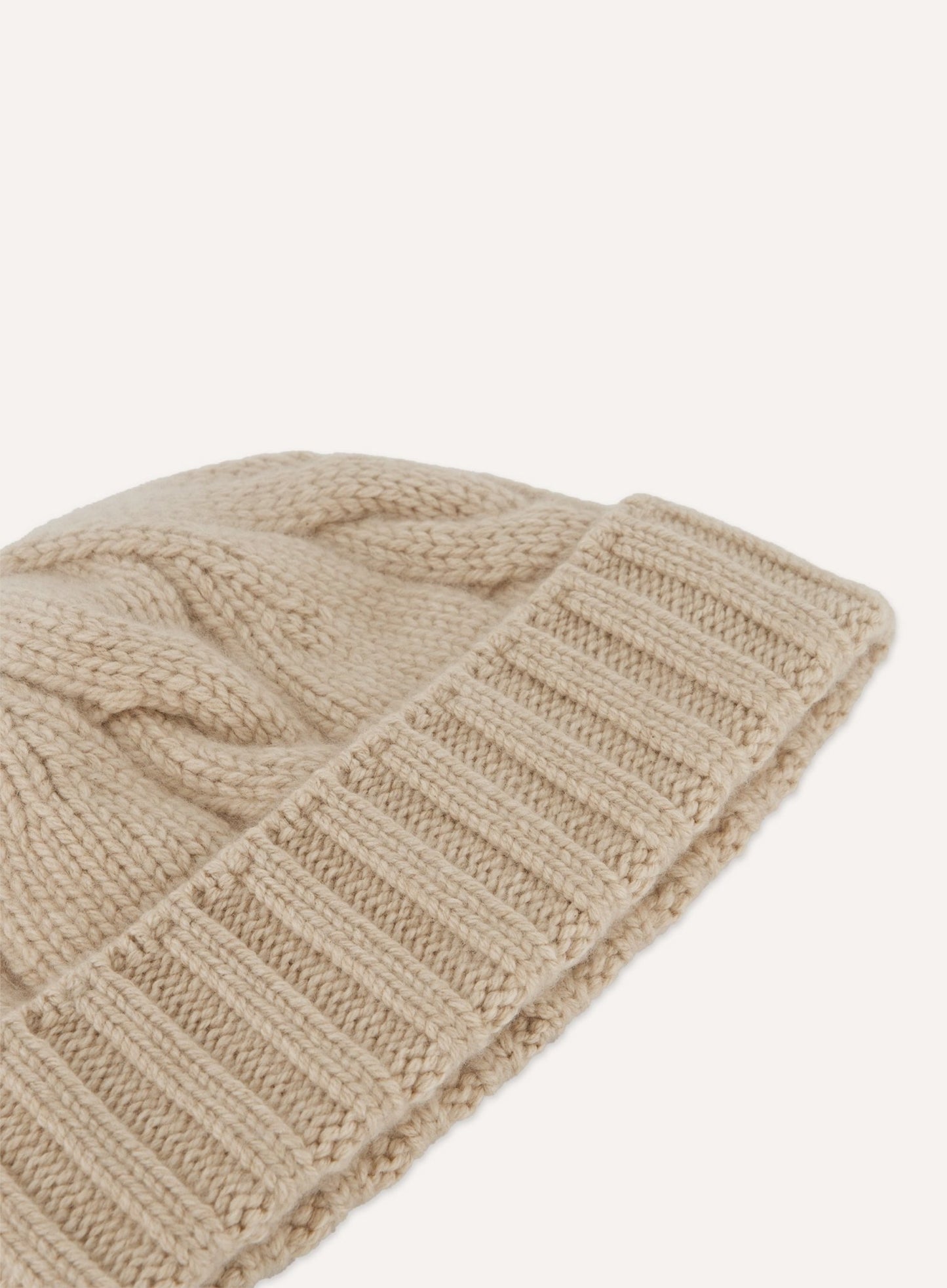 Napier Beanie van babycashmere - Off-White