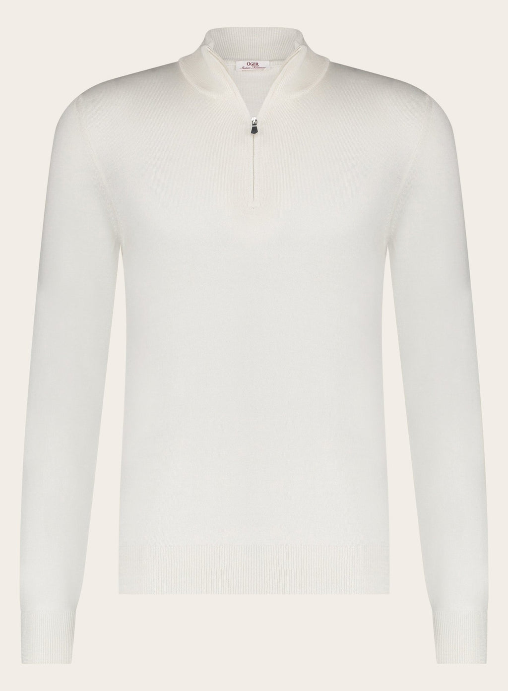 Half-zip trui van wol | Wit