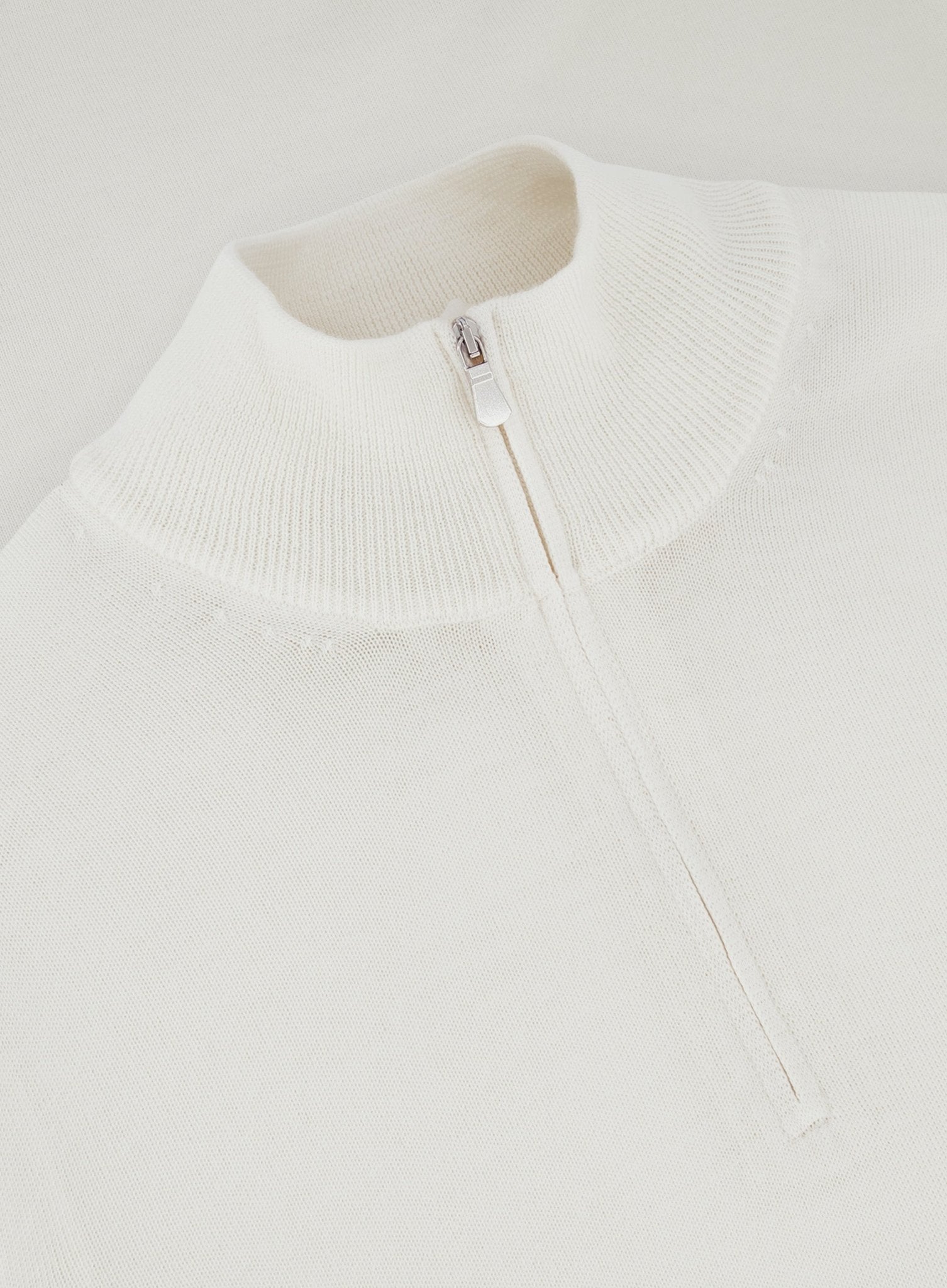Half-zip trui van wol | Wit