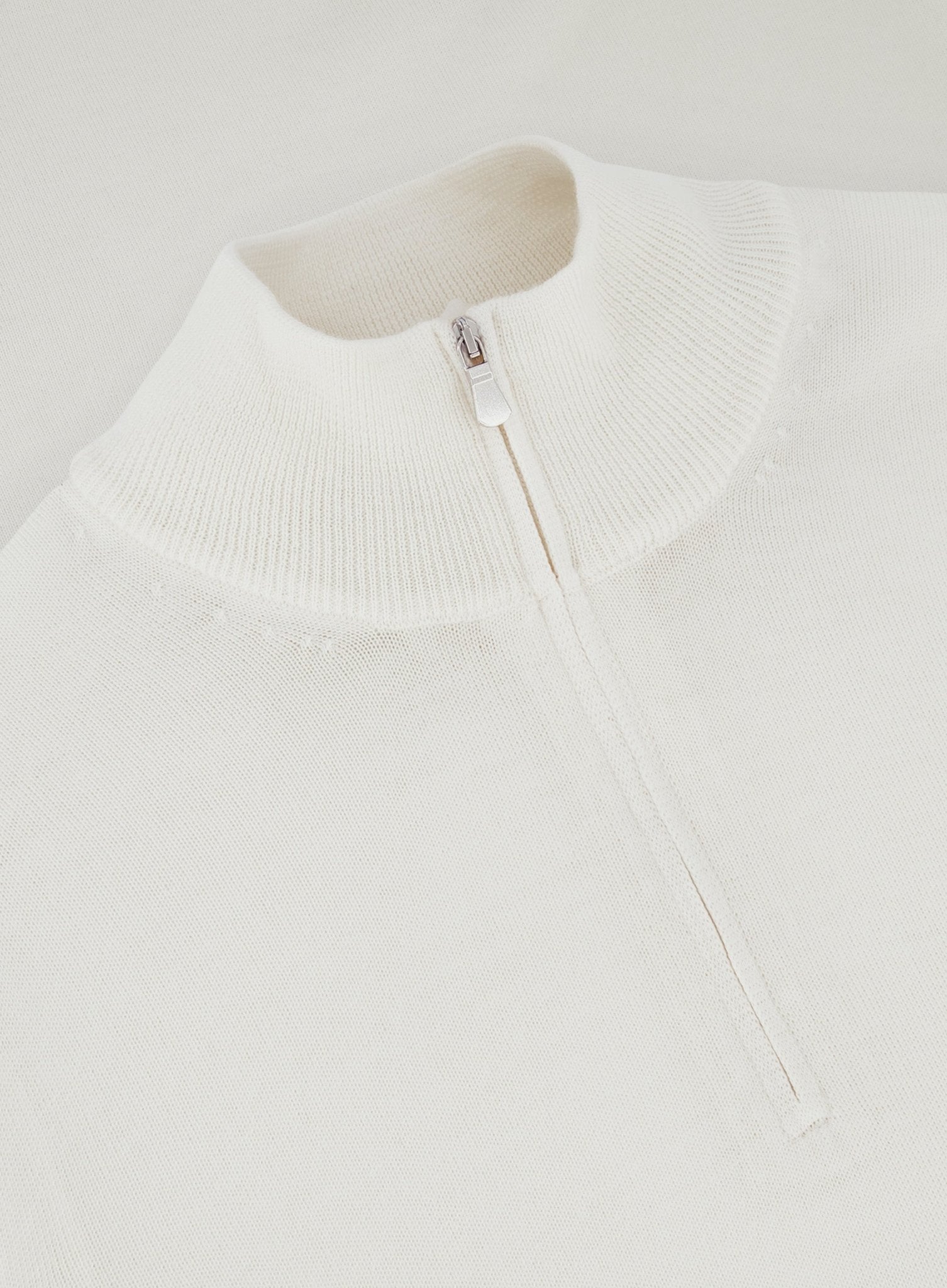 Half-zip trui van wol | FULL_WIDTH | Wit