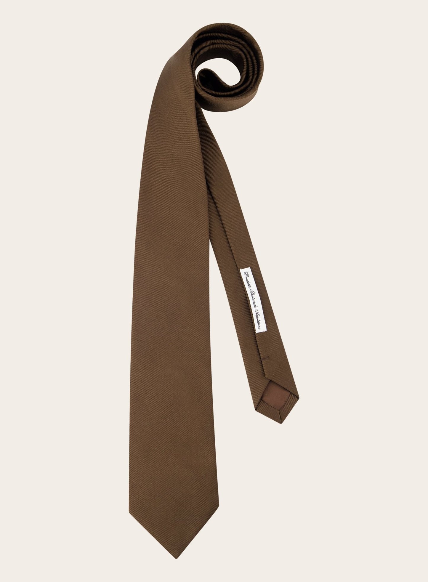 Classic Jacquard stropdas van zijde | Bruin