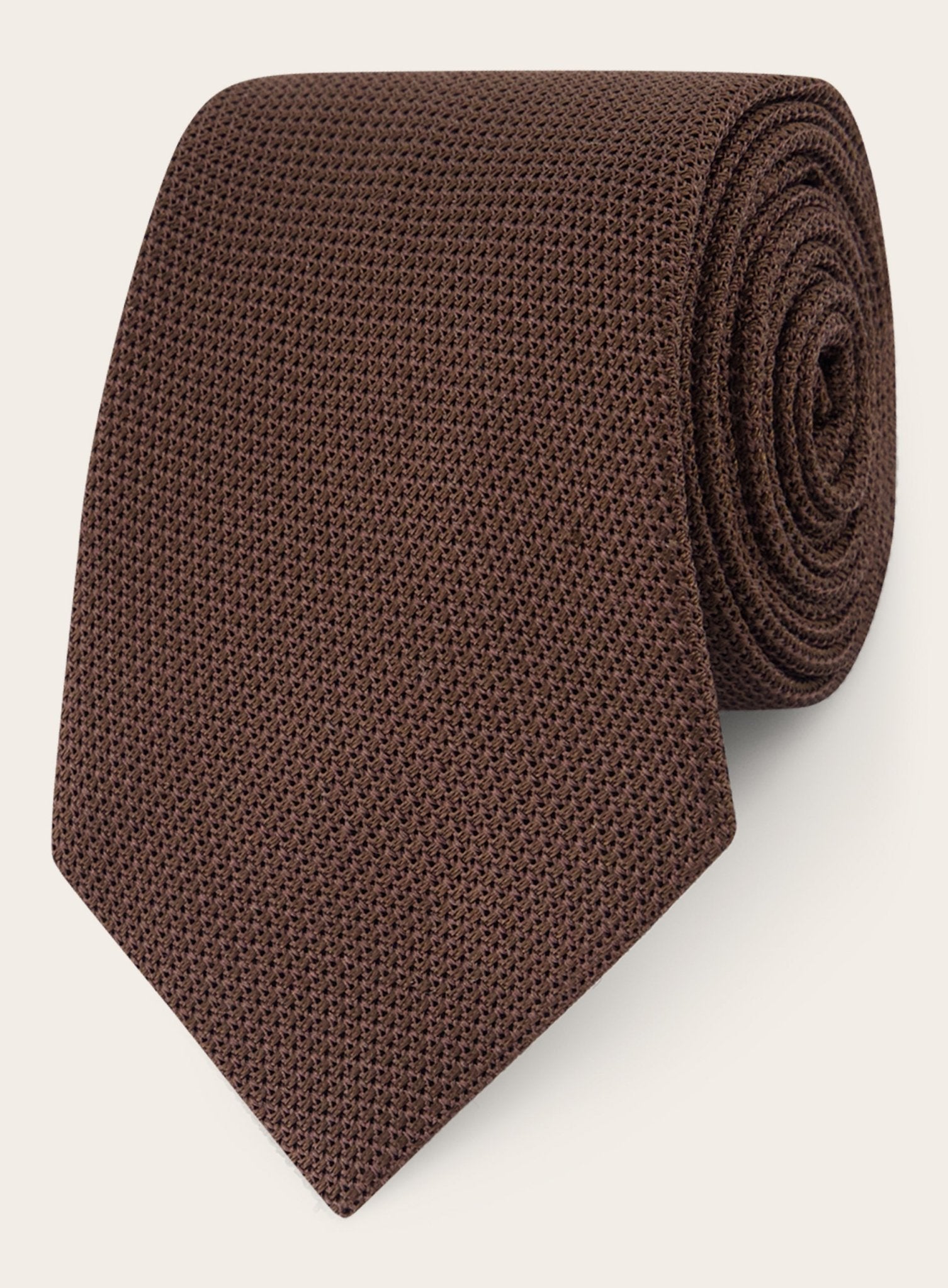 Granadine stropdas van zijde | Bruin