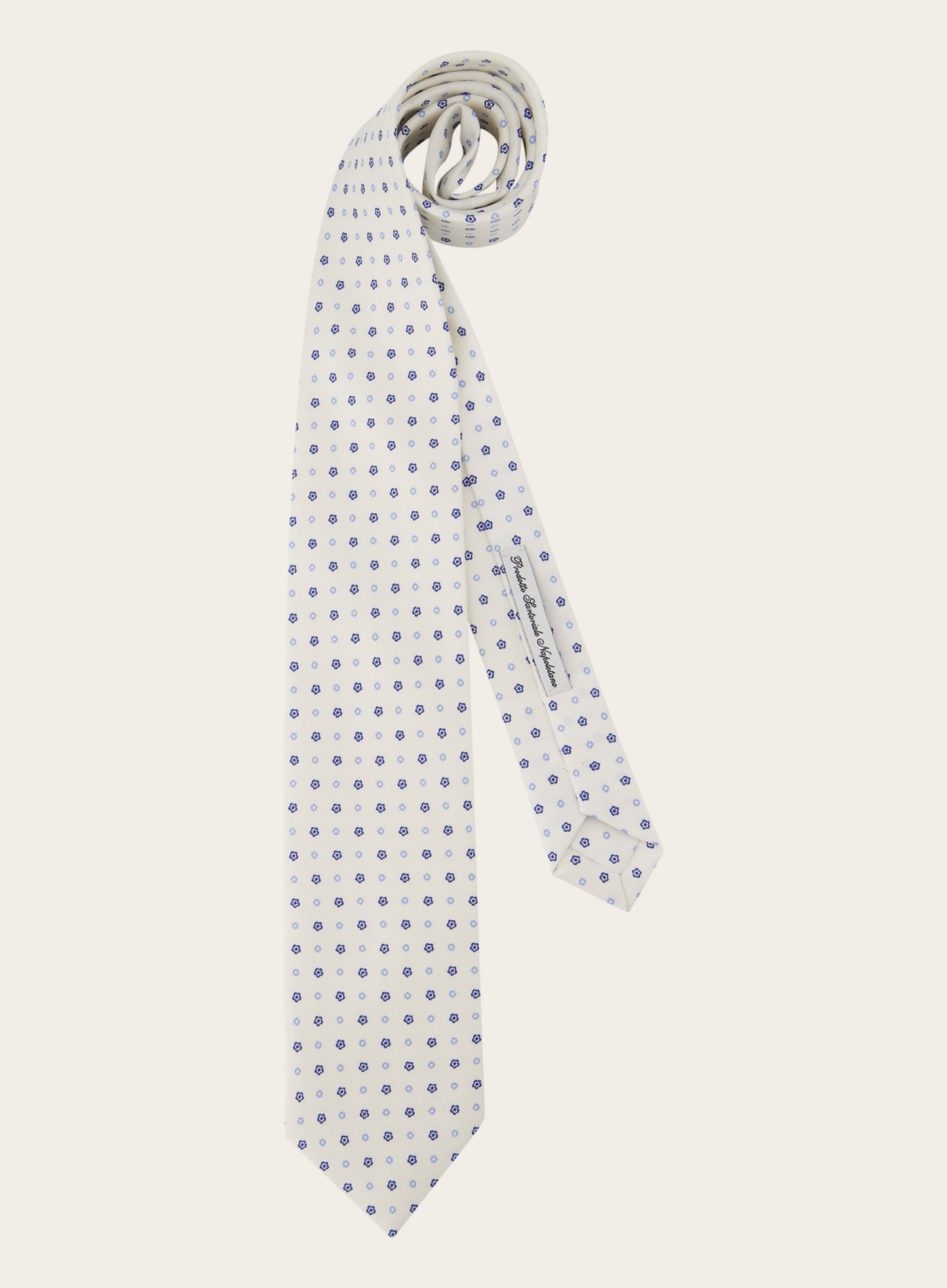 Classic stropdas met print van zijde | Wit