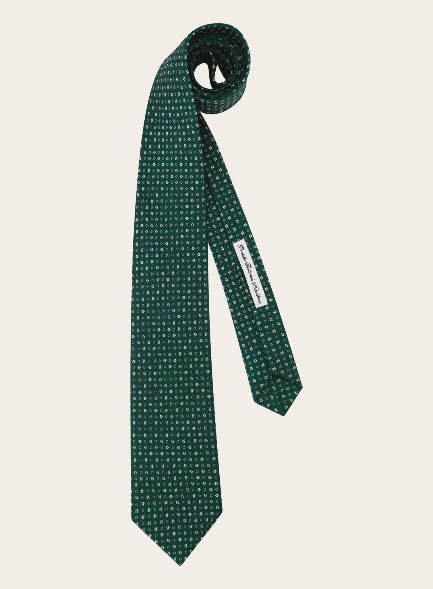 Classic stropdas met print van zijde | Groen