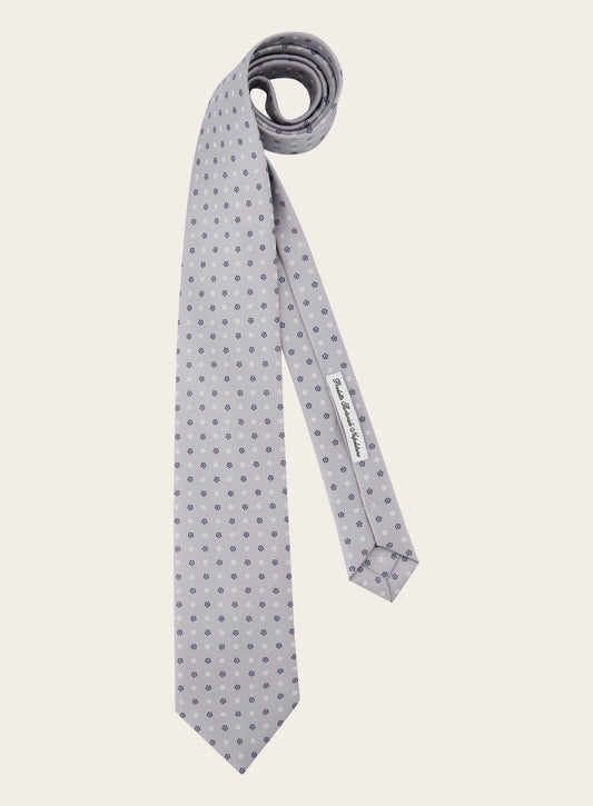 Classic stropdas met print van zijde | Grijs