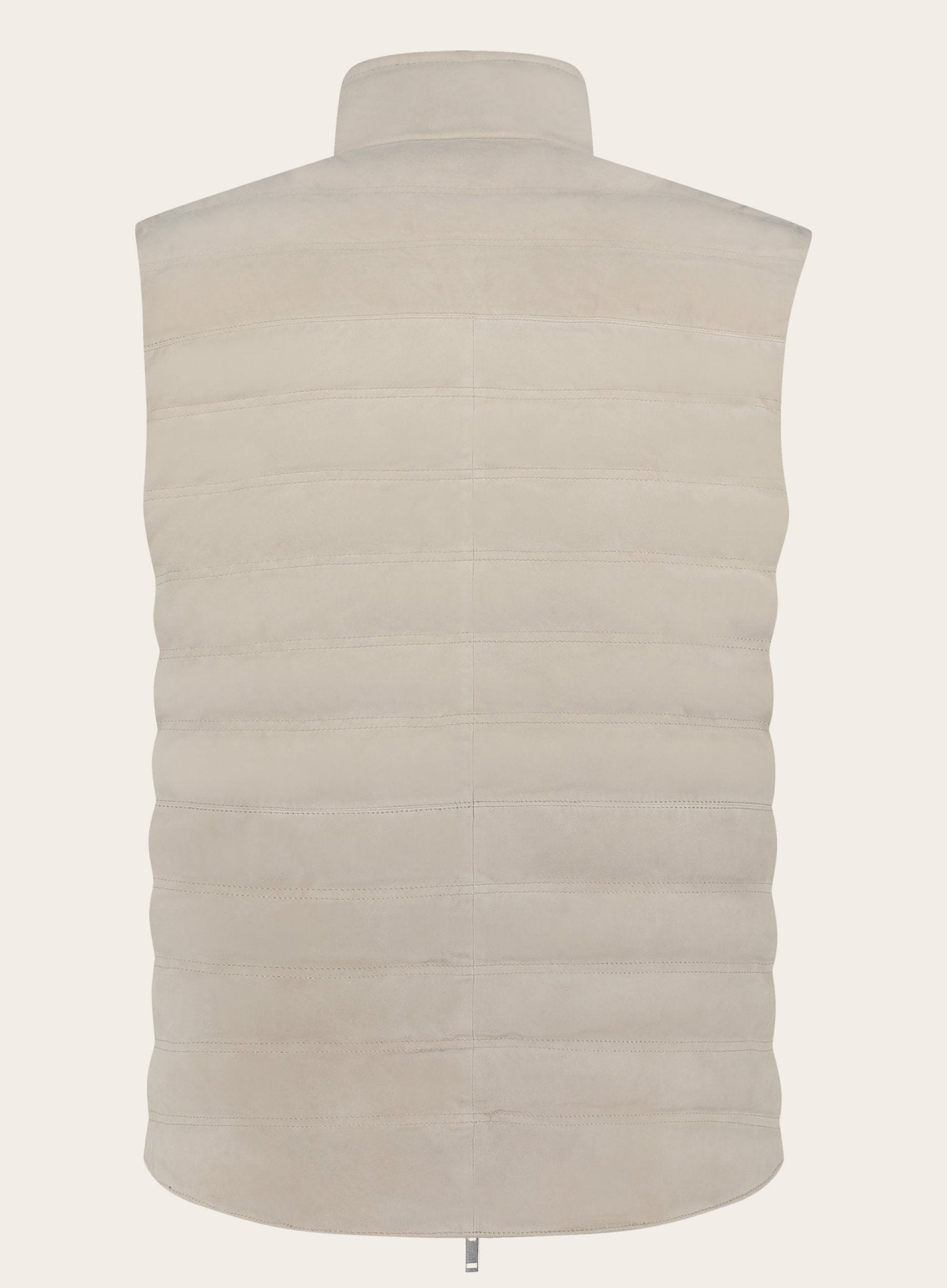 Bodywarmer met opstaande kraag | Beige 