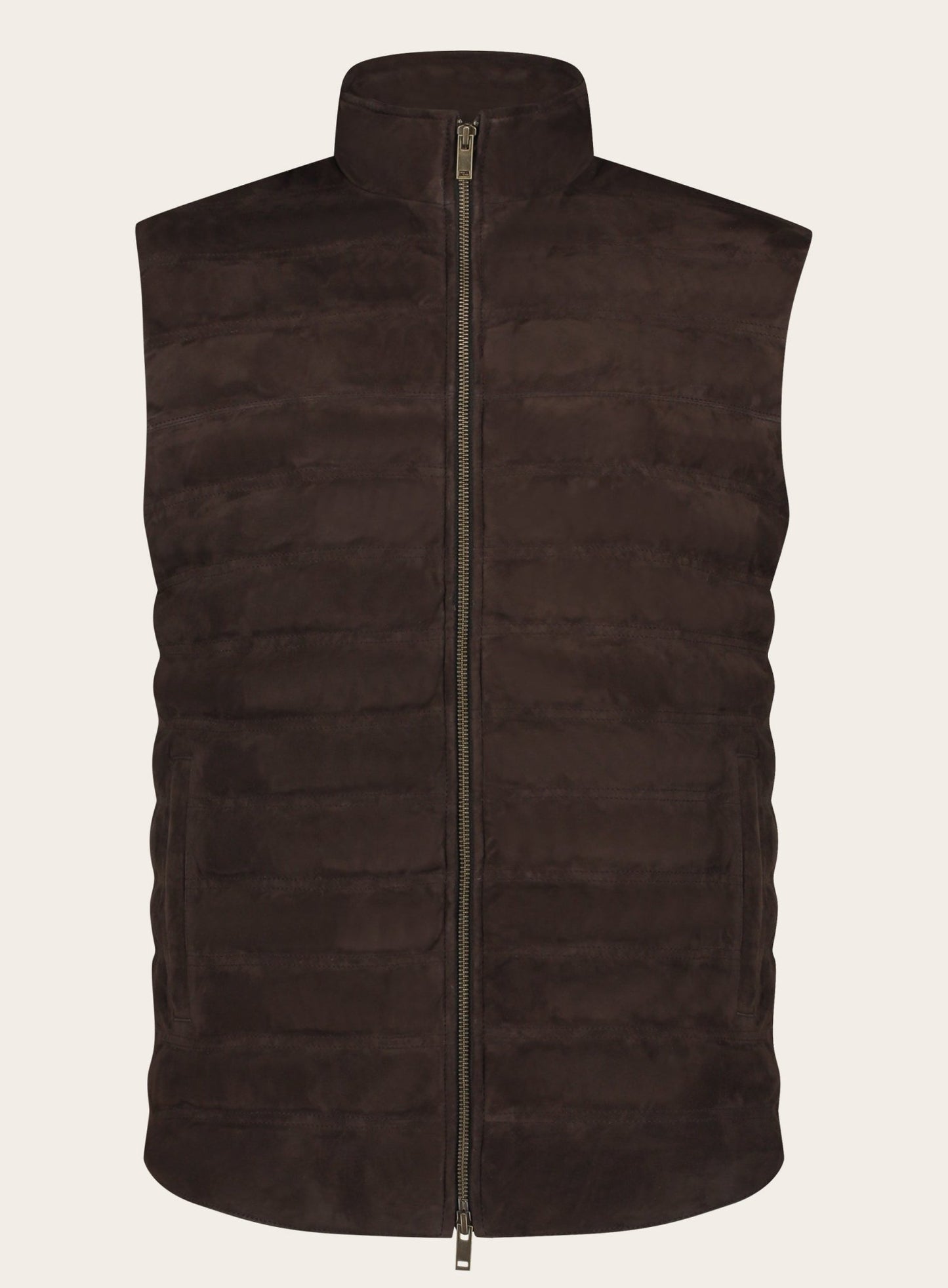 Bodywarmer met opstaande kraag | D.Bruin