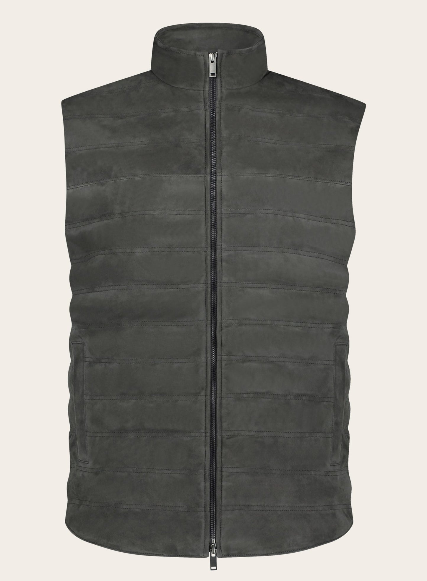 Bodywarmer met opstaande kraag | WARM GREY