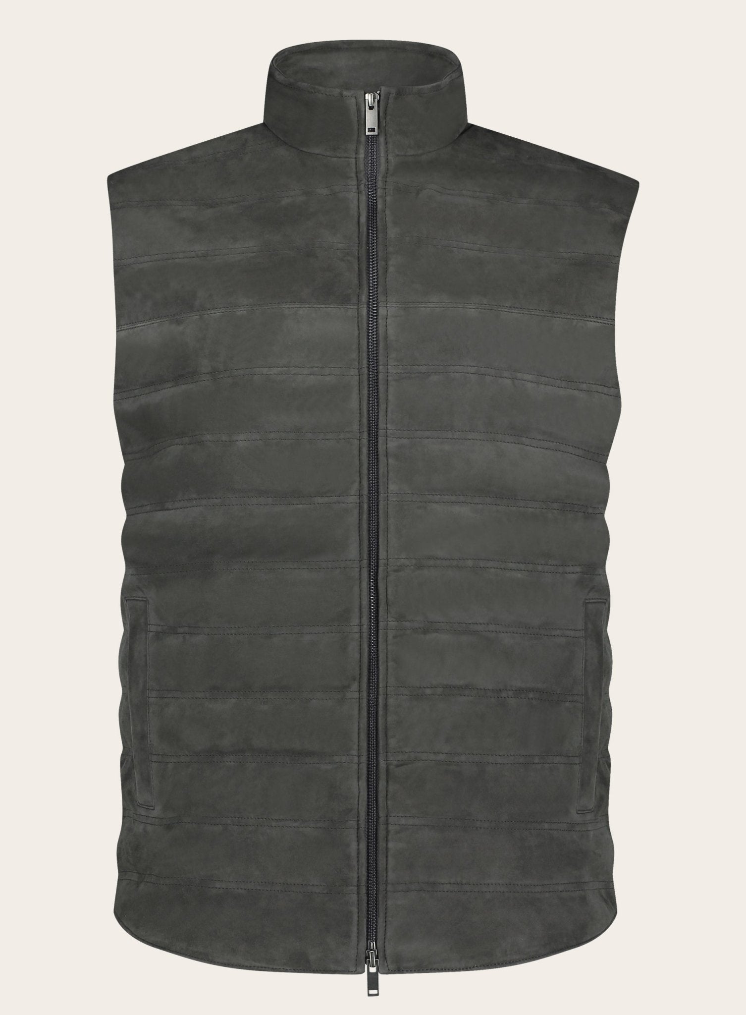 Bodywarmer met opstaande kraag | WARM GREY