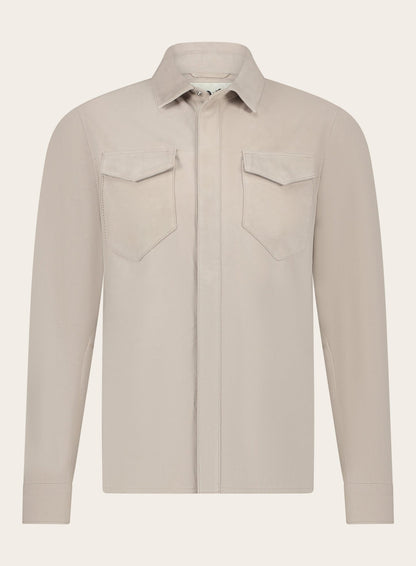 Robert overshirt van suède | Beige