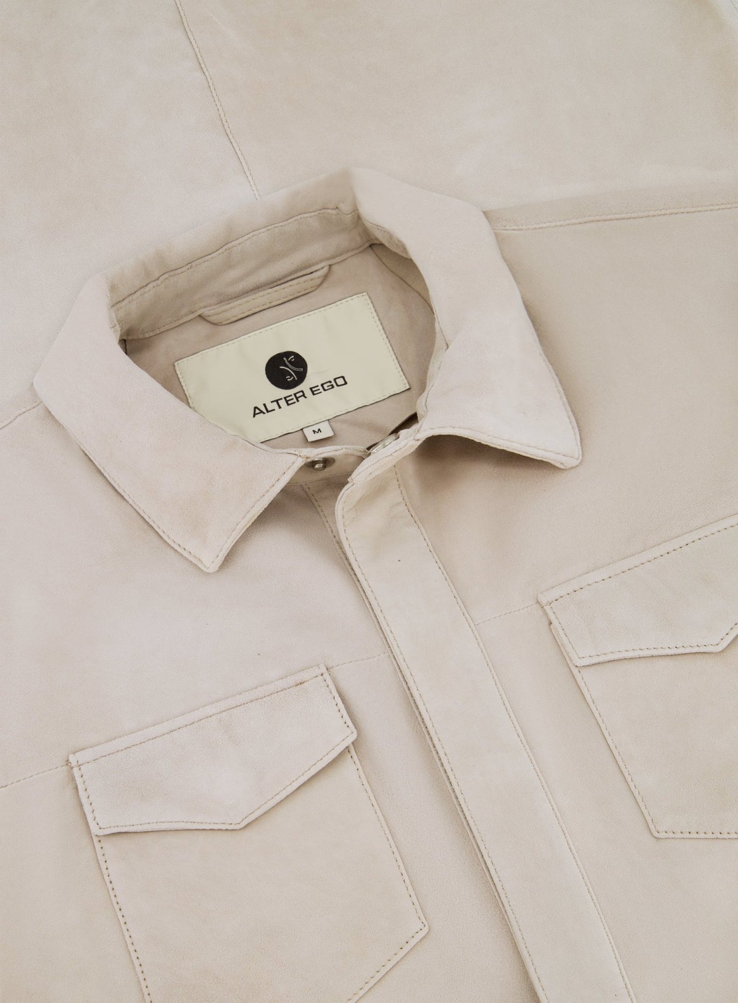 Robert overshirt van suède | Beige