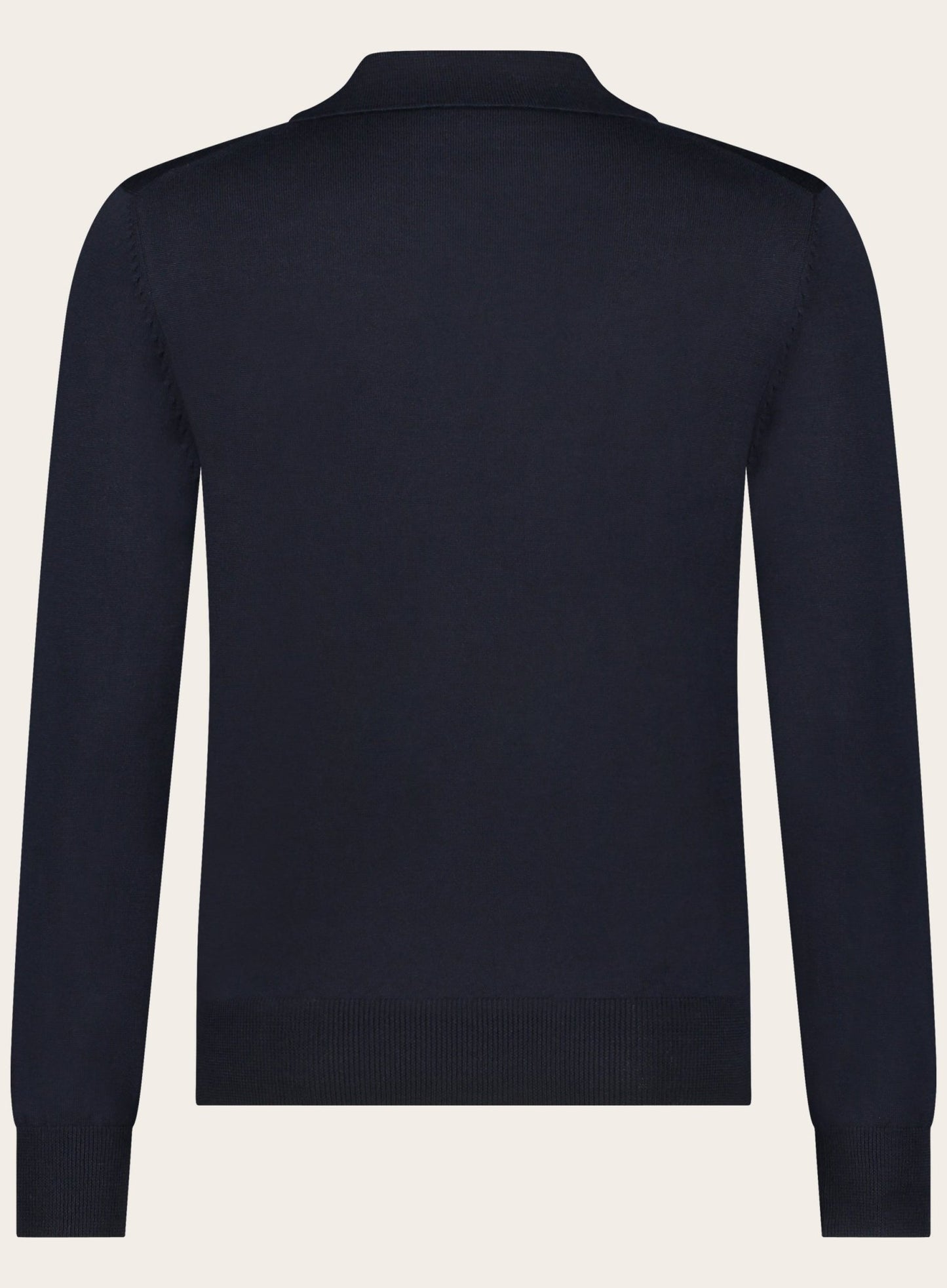 Cashmere lange mouwen polo | BLUE NAVY