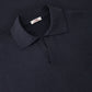 Cashmere lange mouwen polo | BLUE NAVY