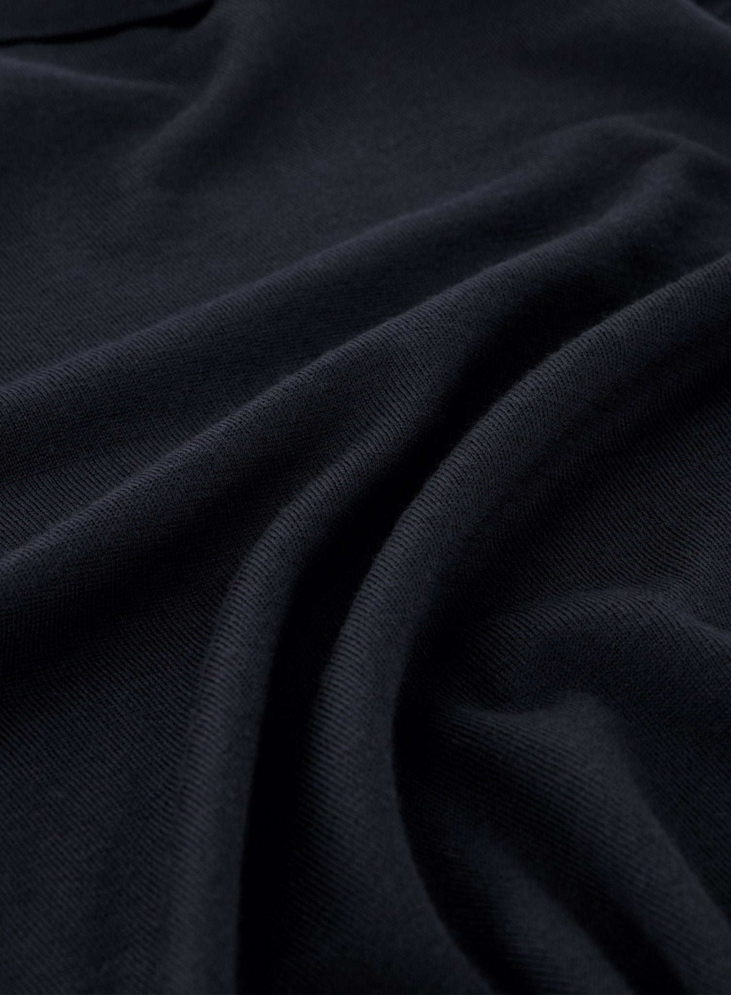 Cashmere lange mouwen polo | BLUE NAVY