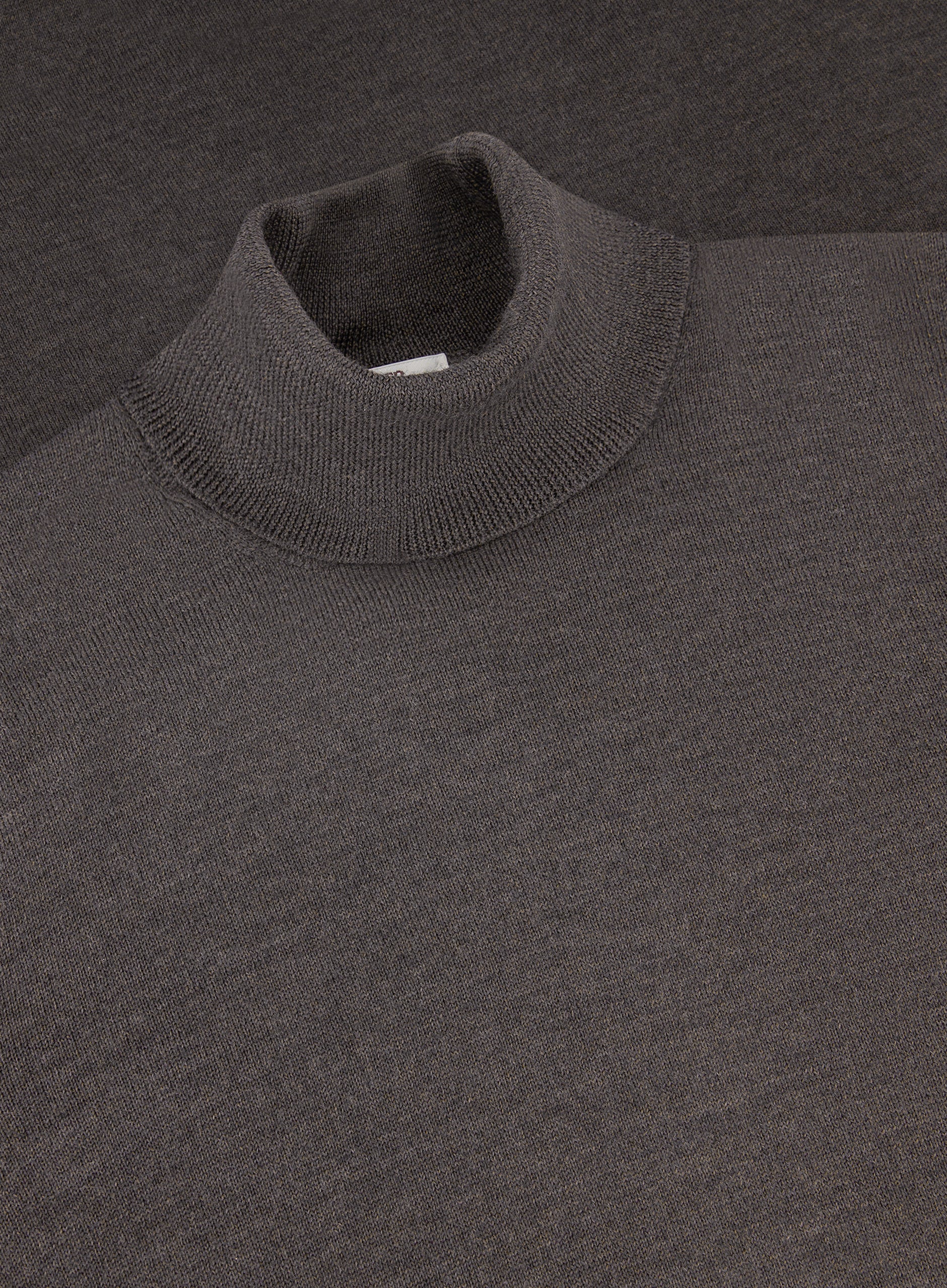 Slim-fit coltrui van wol | FULL_WIDTH | Bruin