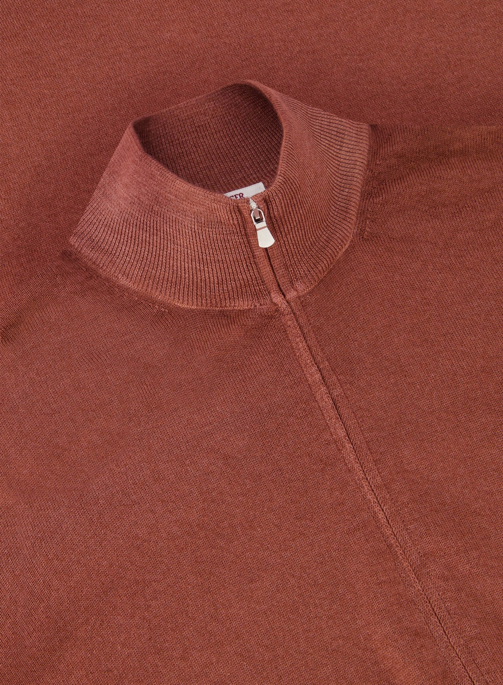 Slim-fit ritsvest van wol | FULL_WIDTH | Roest 