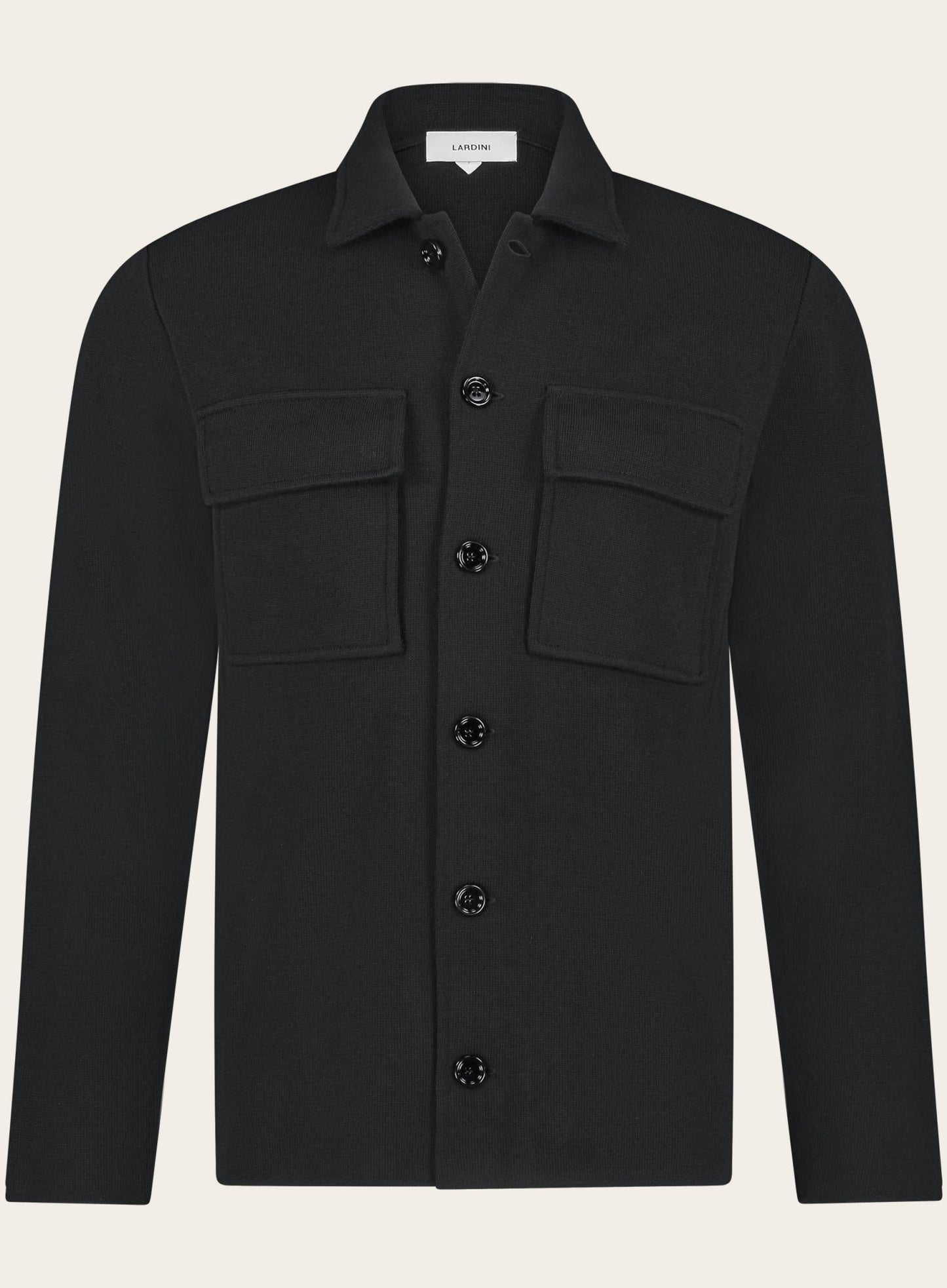 Overshirt van wol | Zwart