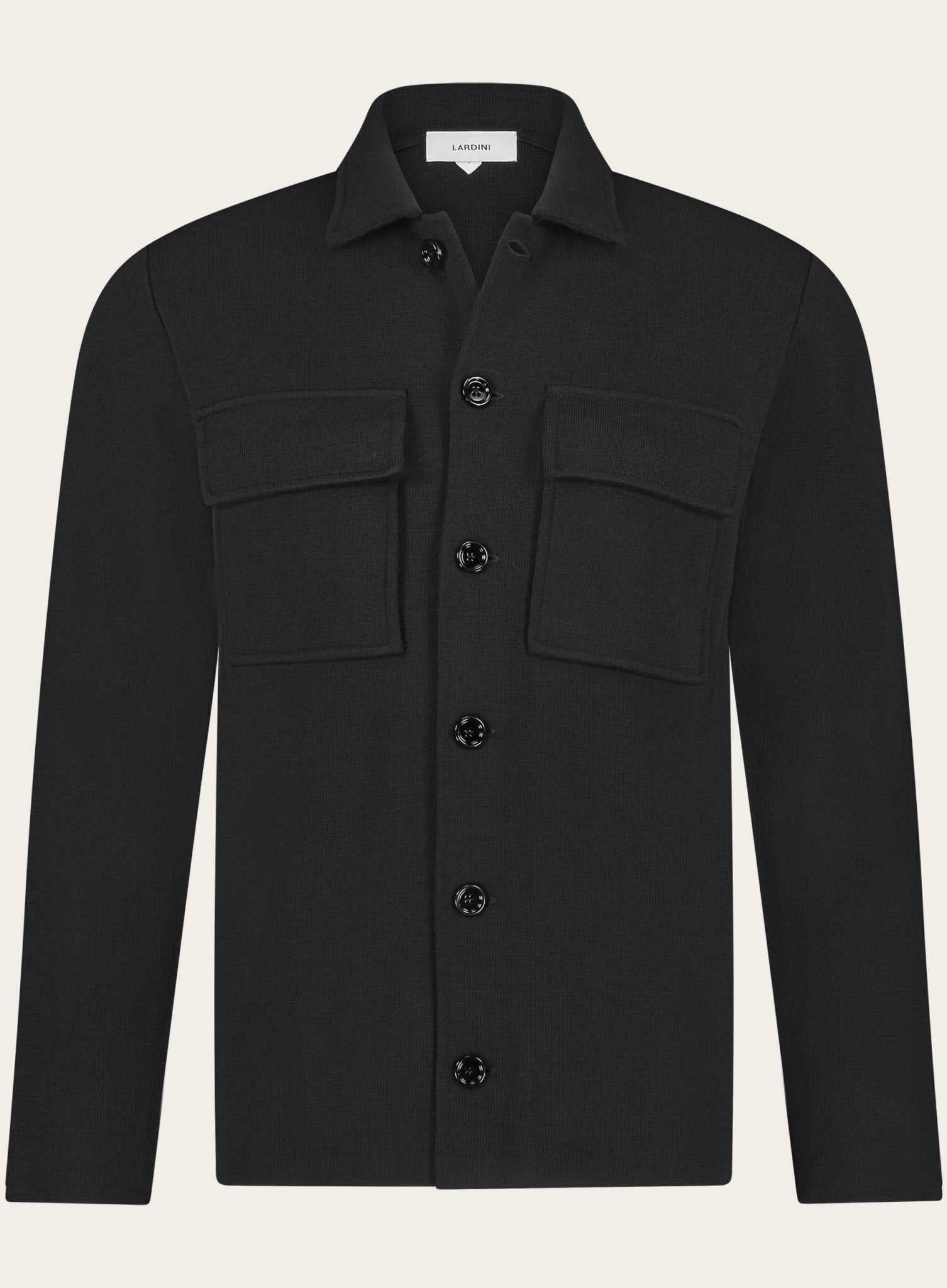 Overshirt van wol | Zwart