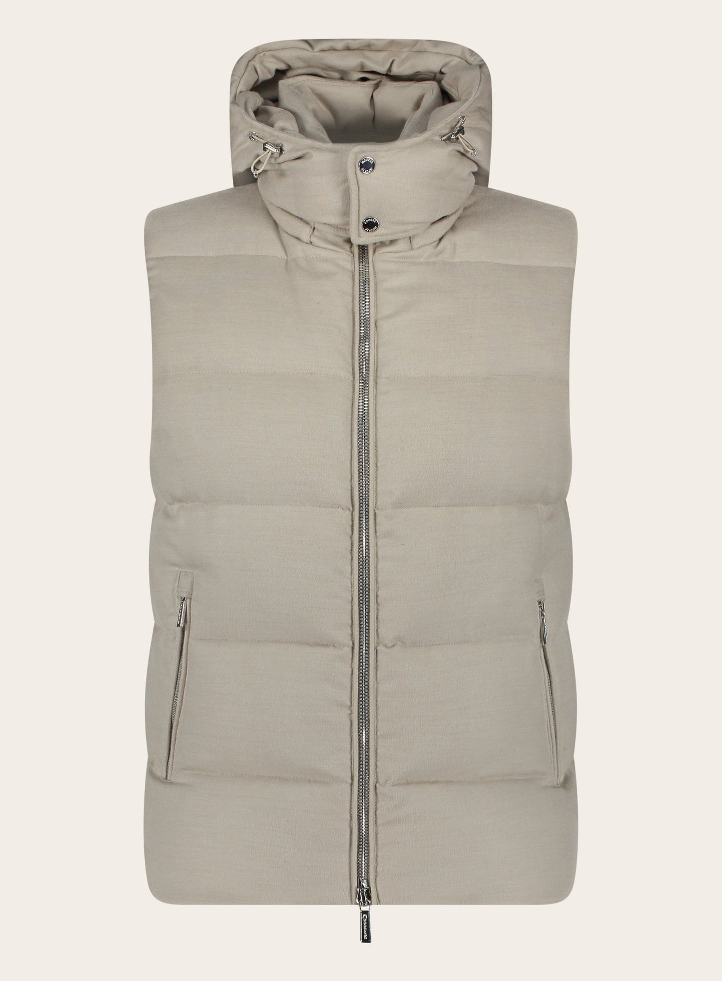 Gewatteerde bodywarmer van cashmere | L.BEIGE 