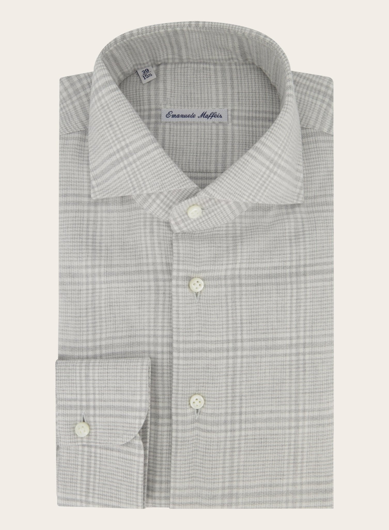 Flanel shirt van katoen en lyocell | L.Grijs